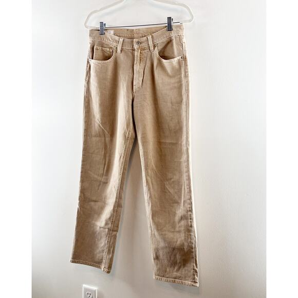 GAP '90s Loose Mid Rise Relaxed Straight Leg Jeans Sand Khaki Tan 28 / 6 - Picture 5 of 7